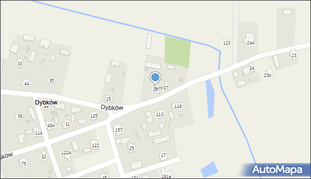 Dybków, Dybków, 28, mapa Dybków