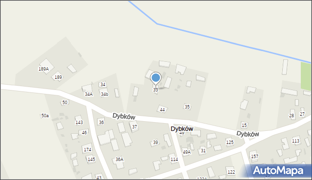 Dybków, Dybków, 33, mapa Dybków