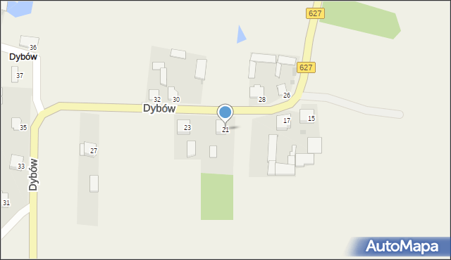 Dybów, Dybów, 21, mapa Dybów