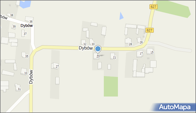 Dybów, Dybów, 23, mapa Dybów