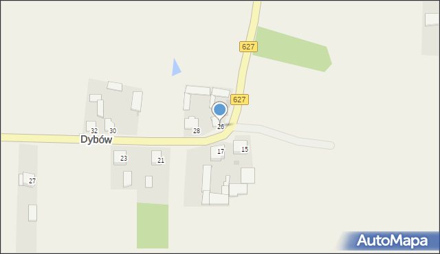 Dybów, Dybów, 26, mapa Dybów