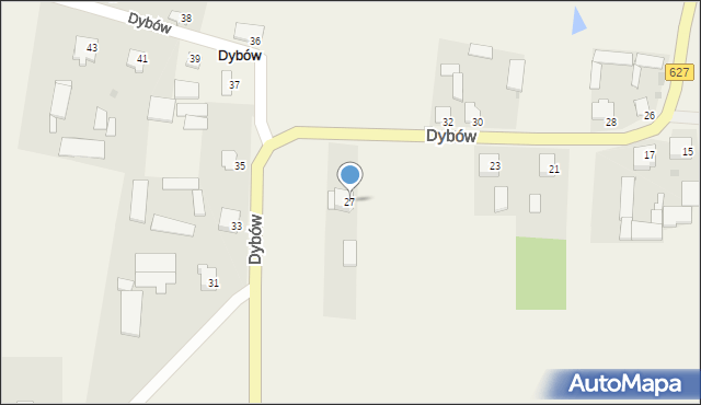 Dybów, Dybów, 27, mapa Dybów