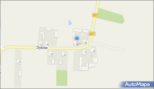 Dybów, Dybów, 28, mapa Dybów