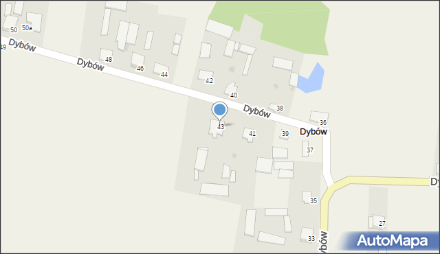 Dybów, Dybów, 43, mapa Dybów