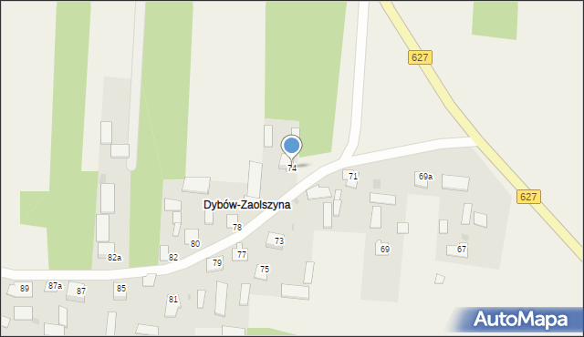 Dybów, Dybów, 74, mapa Dybów