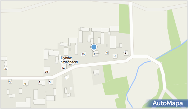 Dybów, Dybów, 8, mapa Dybów