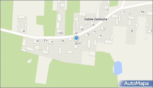 Dybów, Dybów, 81, mapa Dybów