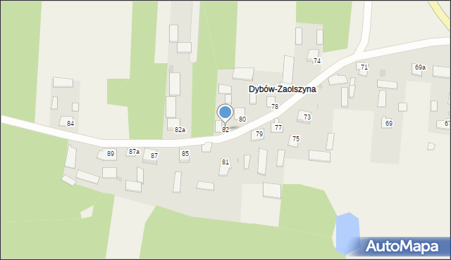 Dybów, Dybów, 82, mapa Dybów