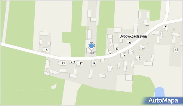 Dybów, Dybów, 82a, mapa Dybów