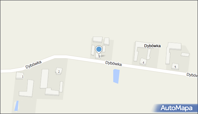 Dybówka, Dybówka, 3, mapa Dybówka