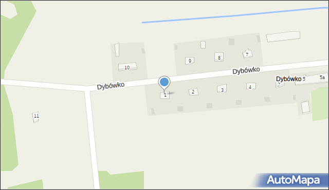 Dybówko, Dybówko, 1, mapa Dybówko