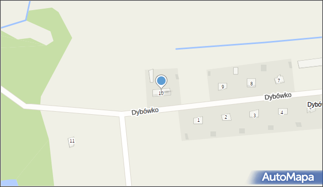 Dybówko, Dybówko, 10, mapa Dybówko