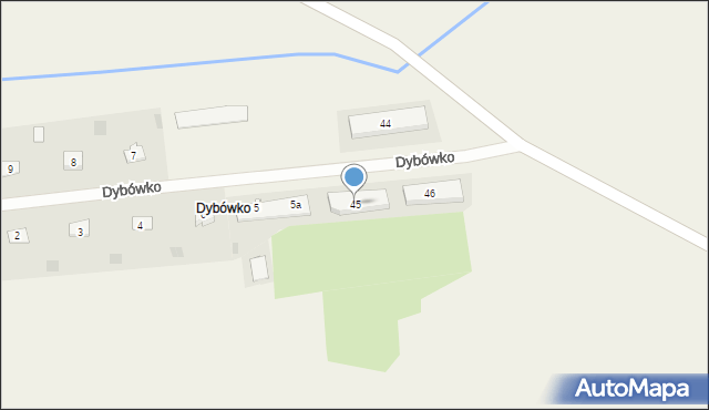 Dybówko, Dybówko, 45, mapa Dybówko