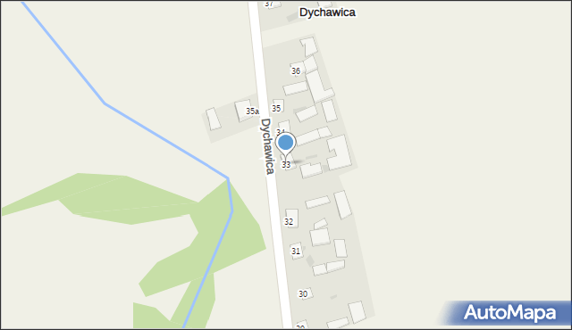 Dychawica, Dychawica, 33, mapa Dychawica