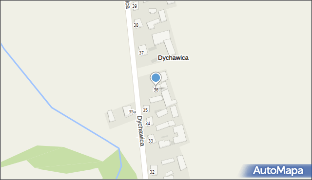 Dychawica, Dychawica, 36, mapa Dychawica