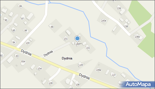 Dydnia, Dydnia, 103, mapa Dydnia