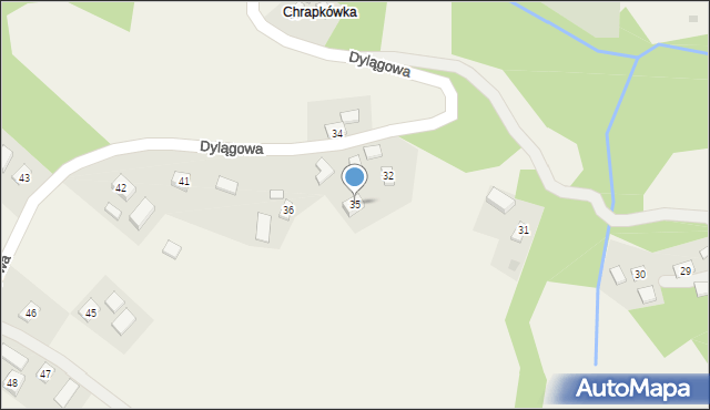 Dylągowa, Dylągowa, 35, mapa Dylągowa