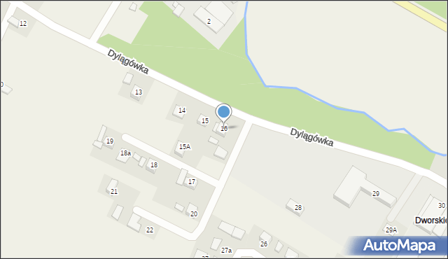 Dylągówka, Dylągówka, 16, mapa Dylągówka