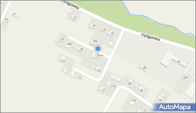 Dylągówka, Dylągówka, 17, mapa Dylągówka