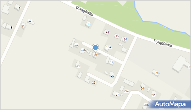 Dylągówka, Dylągówka, 18, mapa Dylągówka