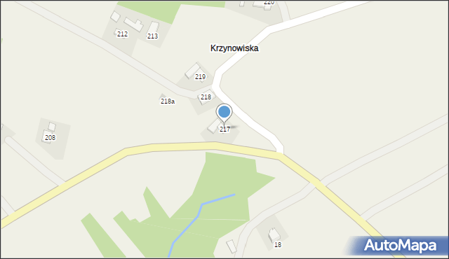 Dylągówka, Dylągówka, 217, mapa Dylągówka