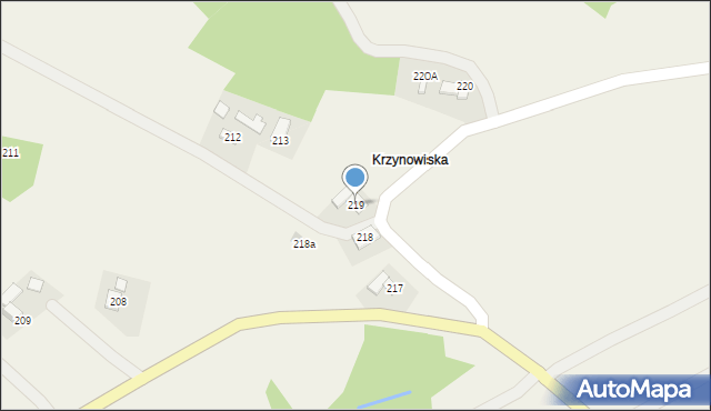 Dylągówka, Dylągówka, 219, mapa Dylągówka