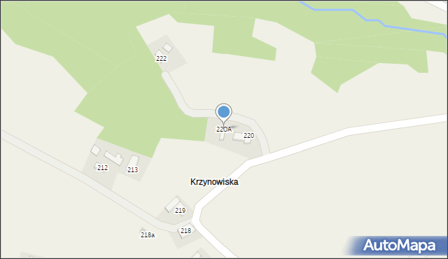 Dylągówka, Dylągówka, 220A, mapa Dylągówka