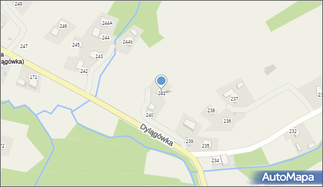 Dylągówka, Dylągówka, 241, mapa Dylągówka