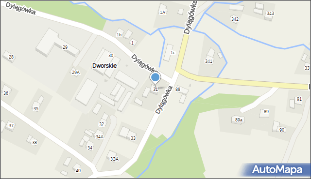 Dylągówka, Dylągówka, 31, mapa Dylągówka