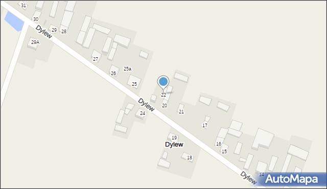 Dylew, Dylew, 22, mapa Dylew