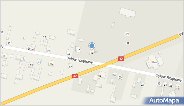 Dylów Rządowy, Dylów Rządowy, 14, mapa Dylów Rządowy