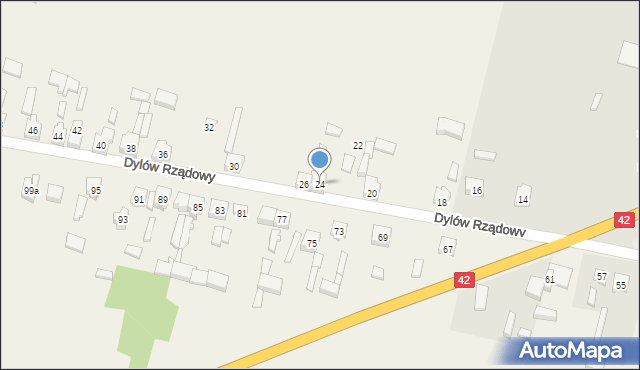 Dylów Rządowy, Dylów Rządowy, 24, mapa Dylów Rządowy