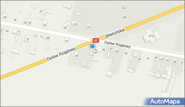 Dylów Rządowy, Dylów Rządowy, 63, mapa Dylów Rządowy