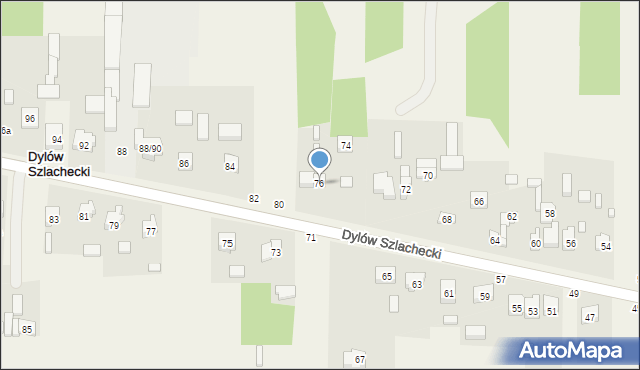 Dylów Szlachecki, Dylów Szlachecki, 76, mapa Dylów Szlachecki