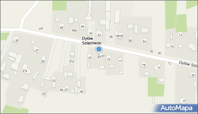 Dylów Szlachecki, Dylów Szlachecki, 81, mapa Dylów Szlachecki