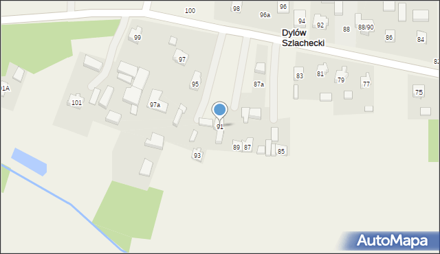 Dylów Szlachecki, Dylów Szlachecki, 91, mapa Dylów Szlachecki