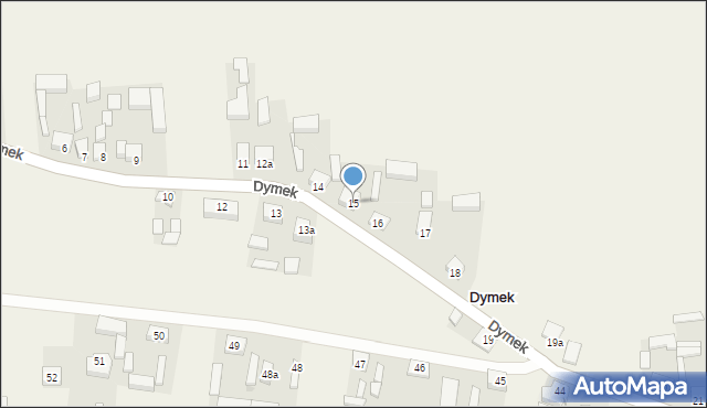 Dymek, Dymek, 15, mapa Dymek