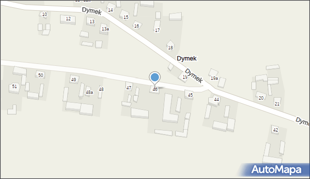 Dymek, Dymek, 46, mapa Dymek