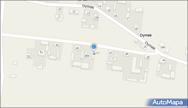 Dymek, Dymek, 48, mapa Dymek