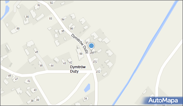 Dymitrów Duży, Dymitrów Duży, 100, mapa Dymitrów Duży
