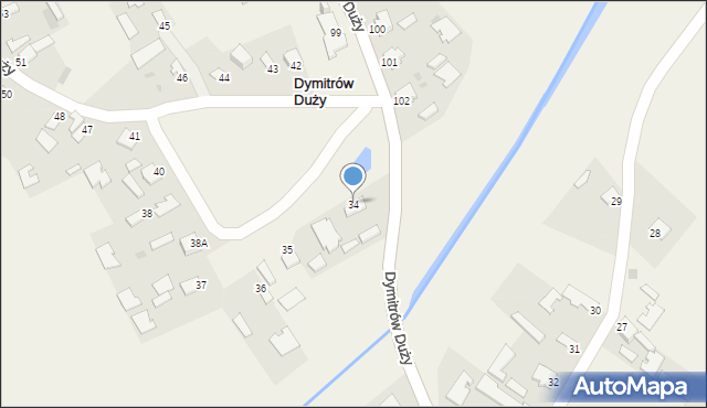 Dymitrów Duży, Dymitrów Duży, 34, mapa Dymitrów Duży