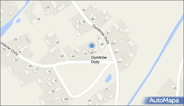 Dymitrów Duży, Dymitrów Duży, 42, mapa Dymitrów Duży