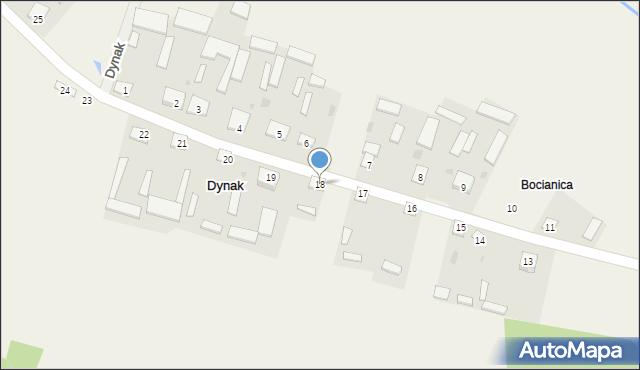 Dynak, Dynak, 18, mapa Dynak