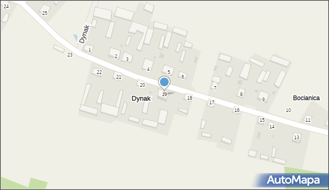 Dynak, Dynak, 19, mapa Dynak