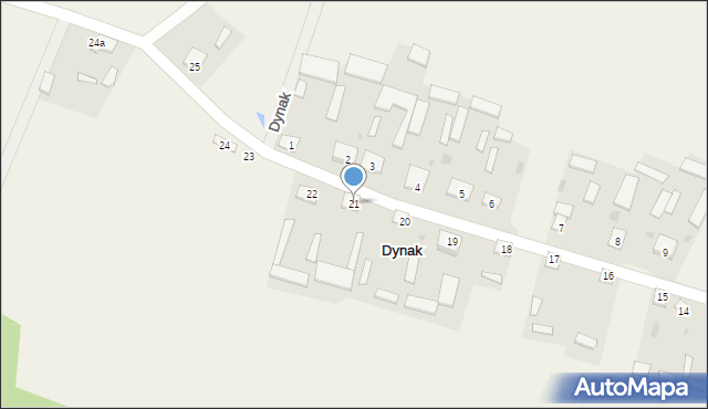 Dynak, Dynak, 21, mapa Dynak