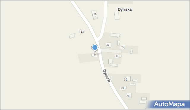 Dyniska, Dyniska, 31, mapa Dyniska