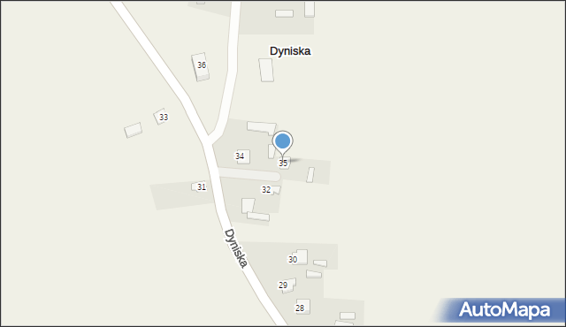 Dyniska, Dyniska, 35, mapa Dyniska