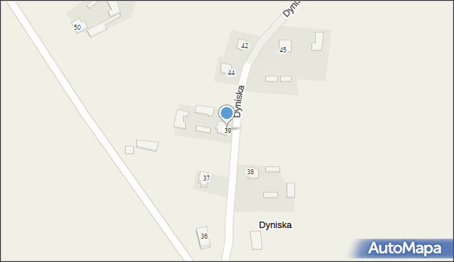 Dyniska, Dyniska, 39, mapa Dyniska