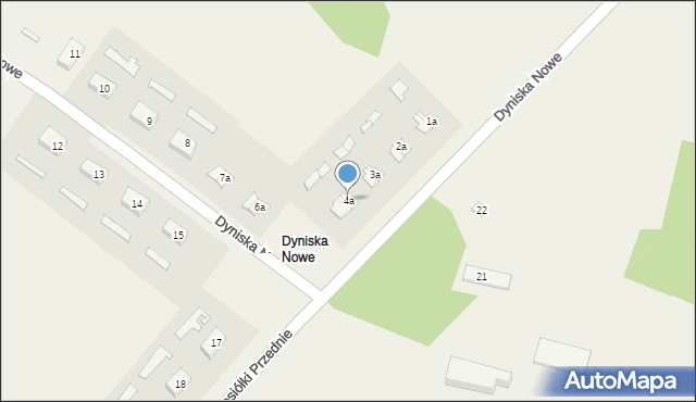 Dyniska Nowe, Dyniska Nowe, 4a, mapa Dyniska Nowe