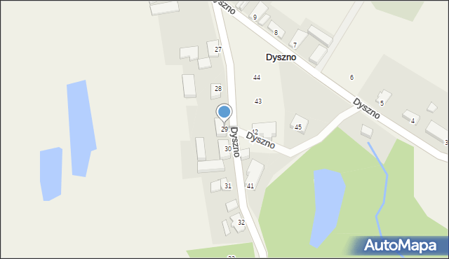 Dyszno, Dyszno, 29, mapa Dyszno